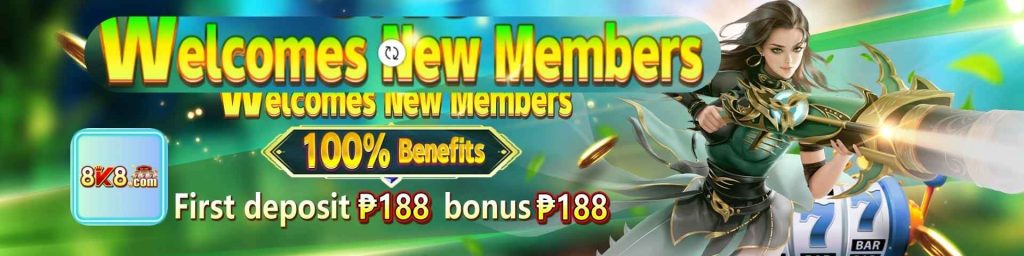 8K8 welcome new members promotion with first deposit bonus in the Philippines